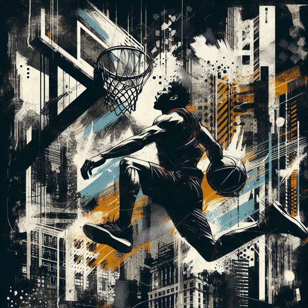 Basketball Illustration with AI