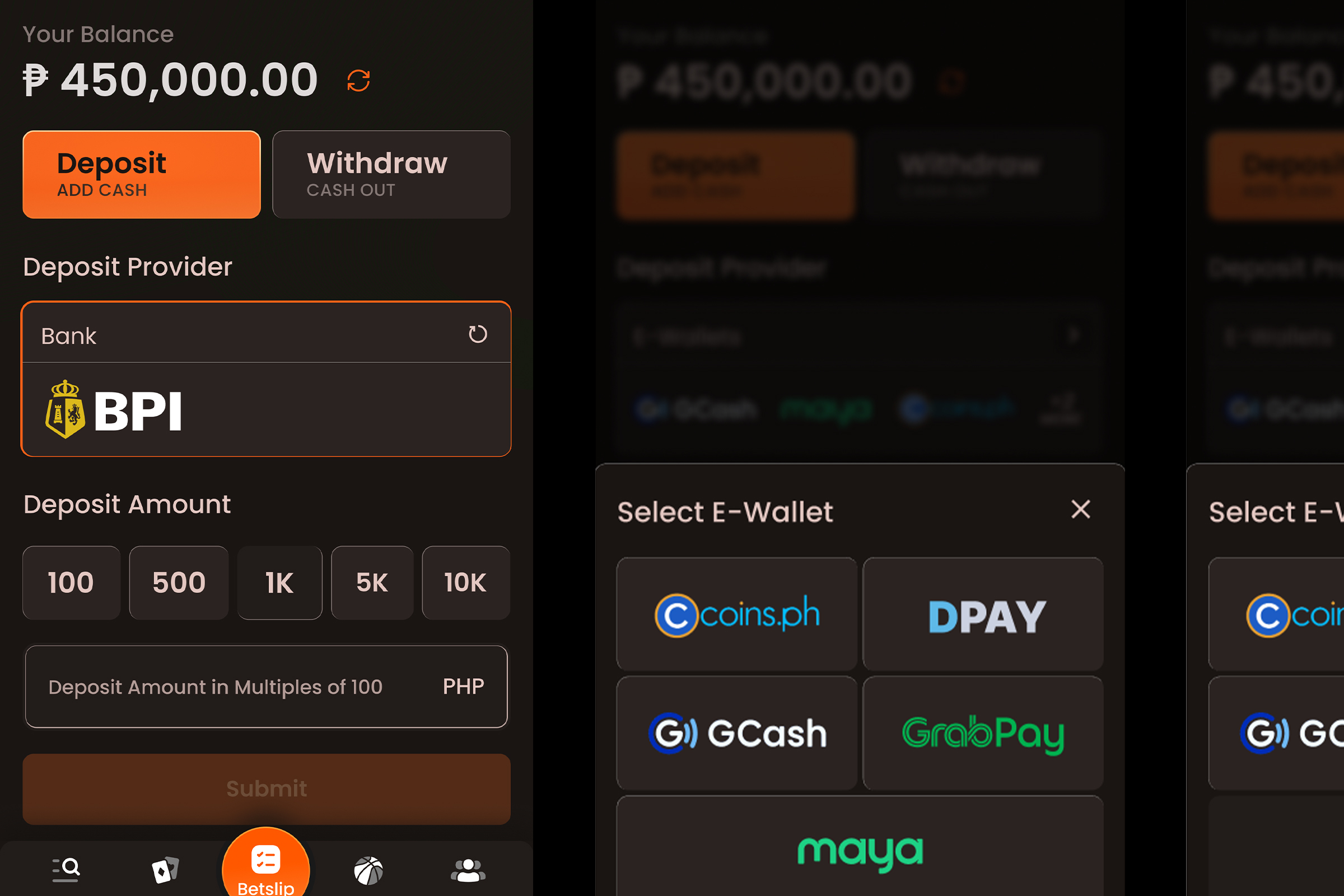 ArenaPlus Wallet Redesign