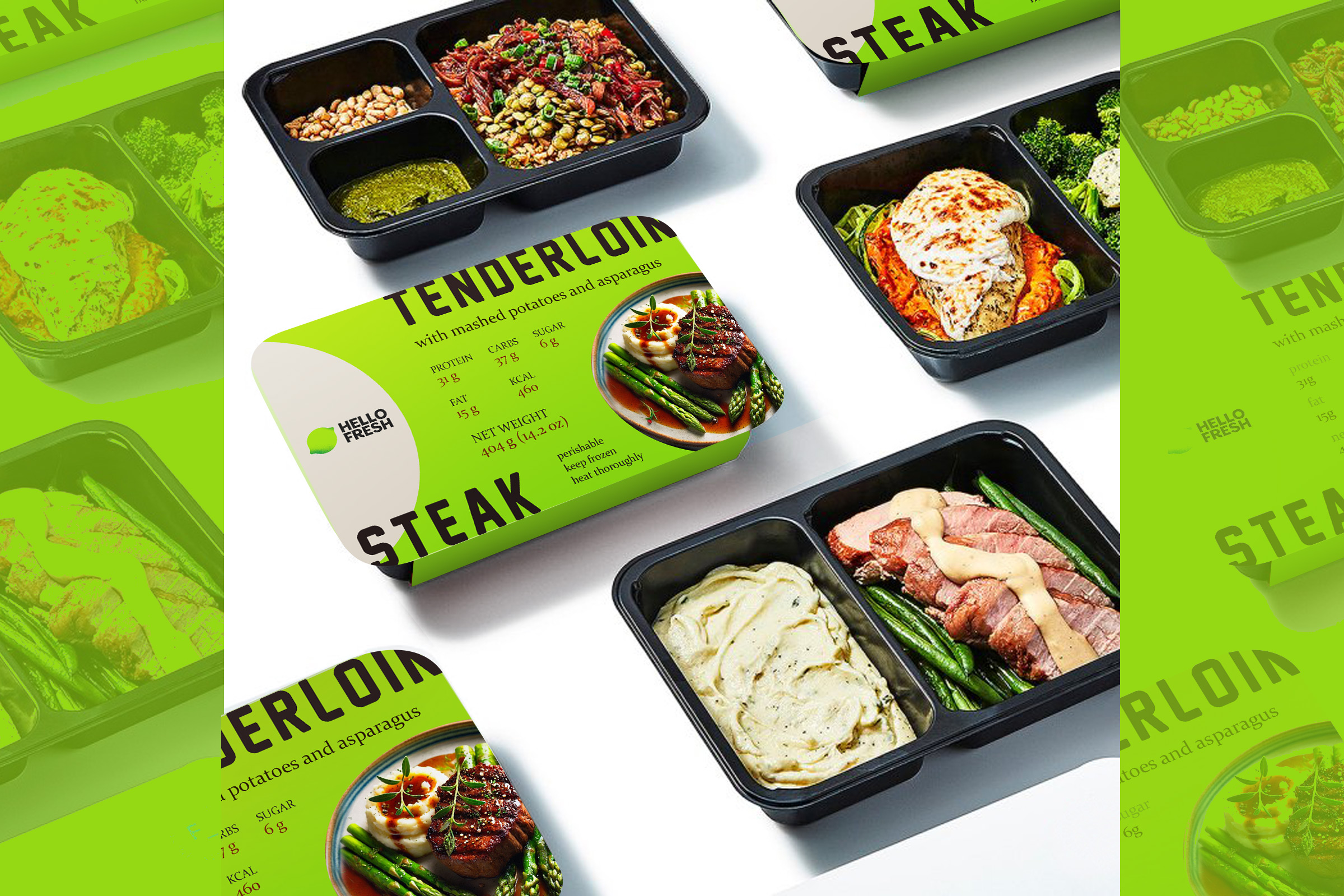 Hello Fresh Steak Single Serve Packaging