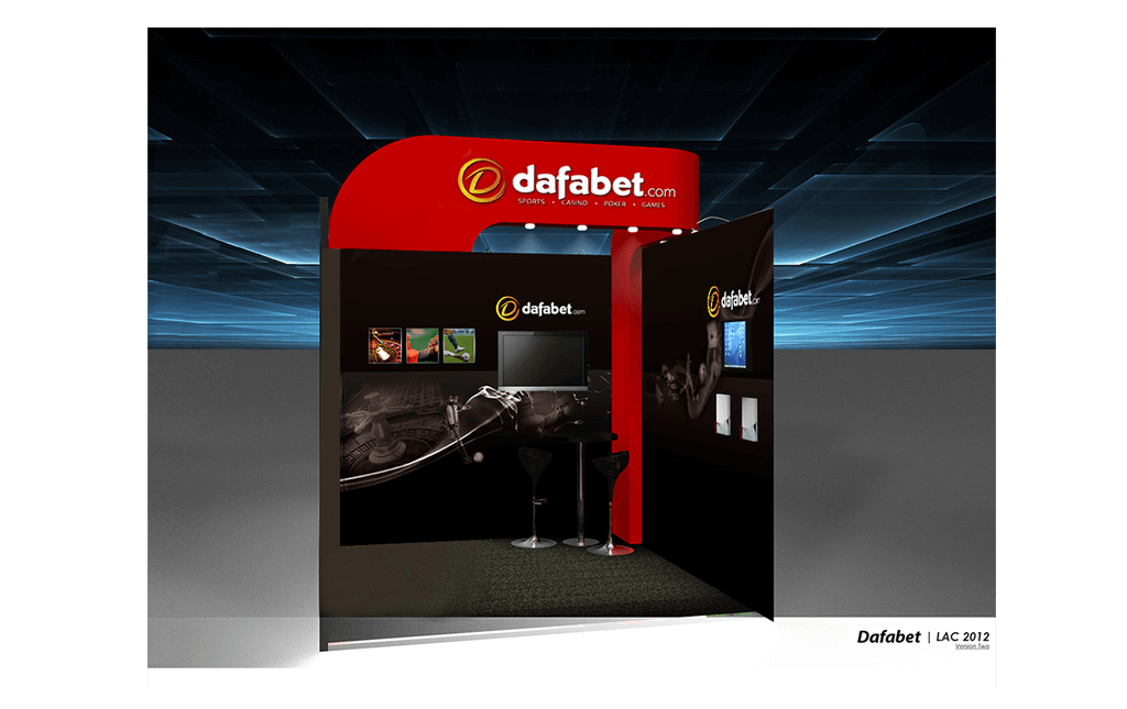 Dafabet wall design 3d kiosk