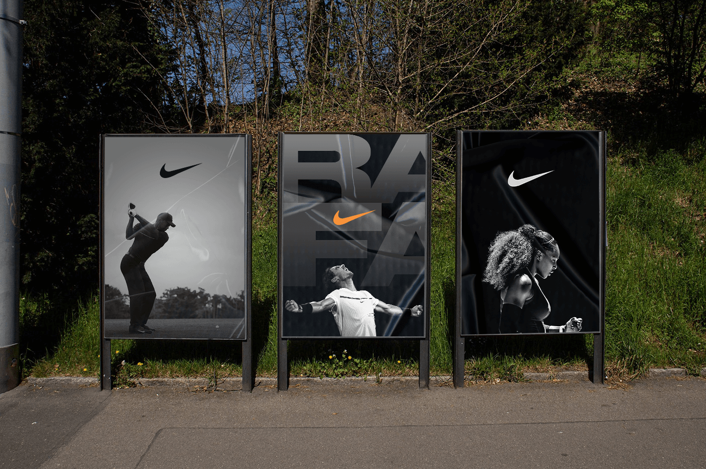 Adidas print ad design mockup