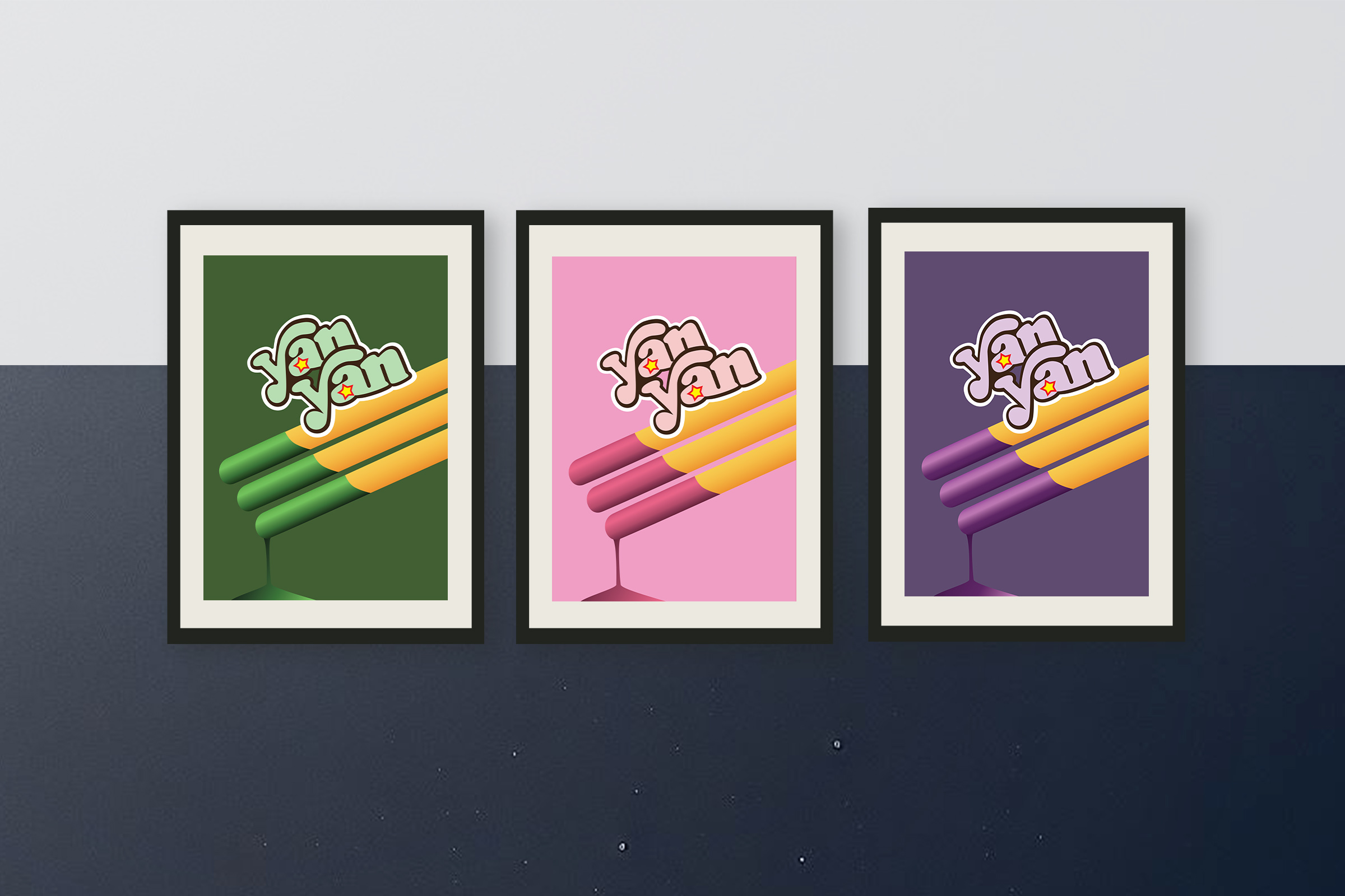 Yanyan posters tri display