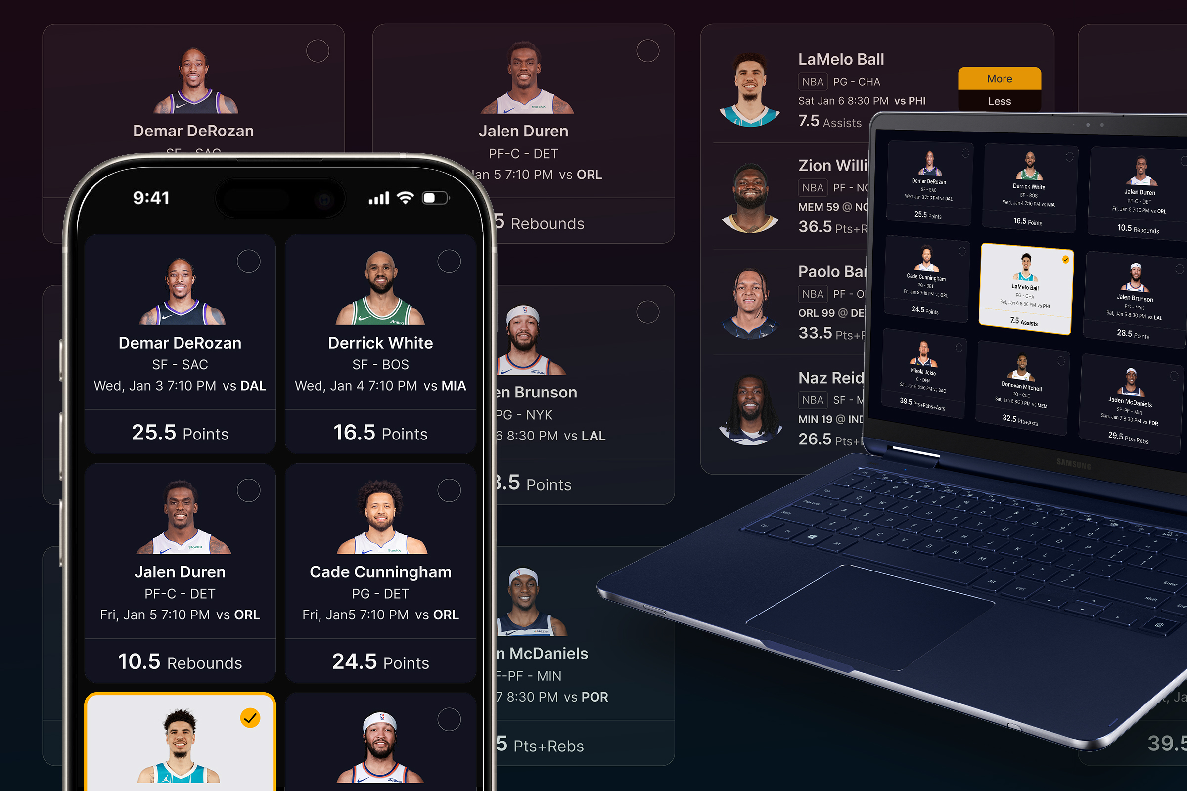 NBA Picks Mobile and Web Design